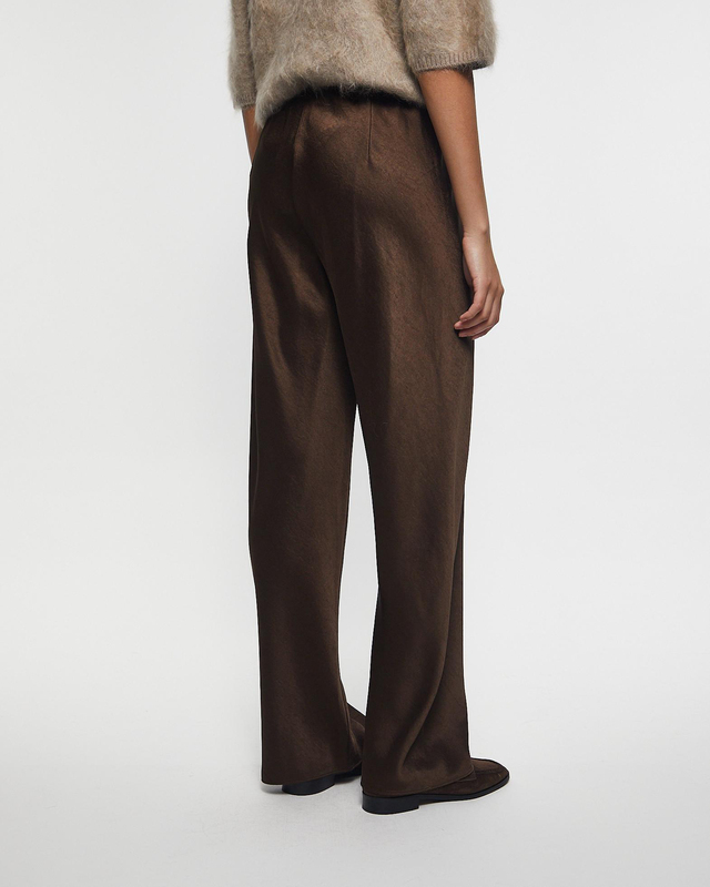 Vince Trousers high waist fluid satin bias  Espresso L