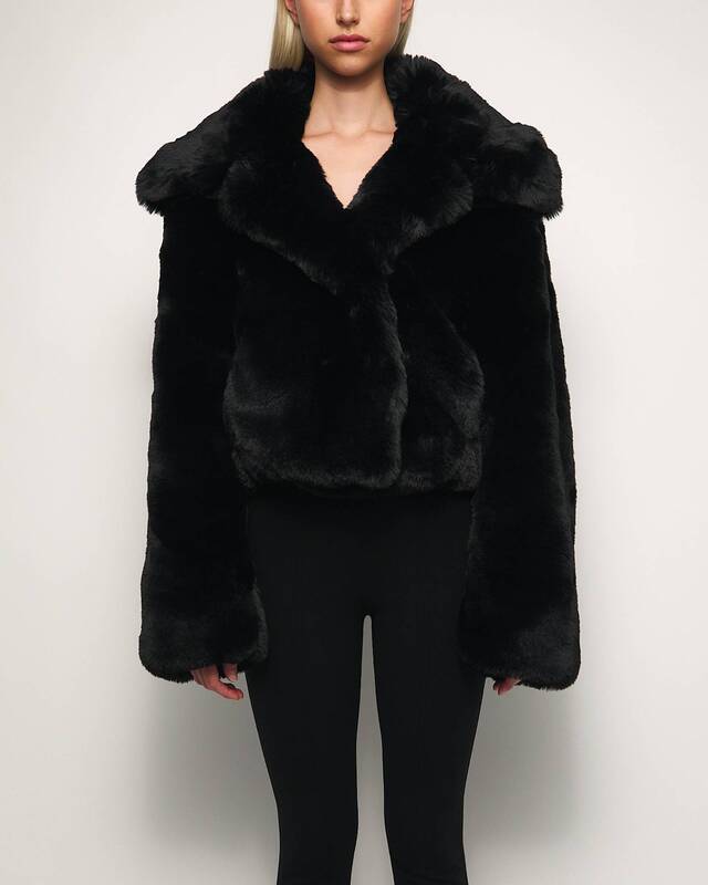 Acne Studios Jacket Faux Fur Collar  Black 34