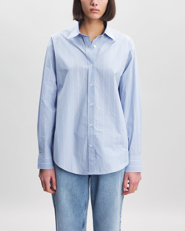 Filippa K Shirt Stripe Poplin Ljusblå 40