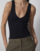 Wakakuu Icons Topp Lotus Rib Tank Svart XL