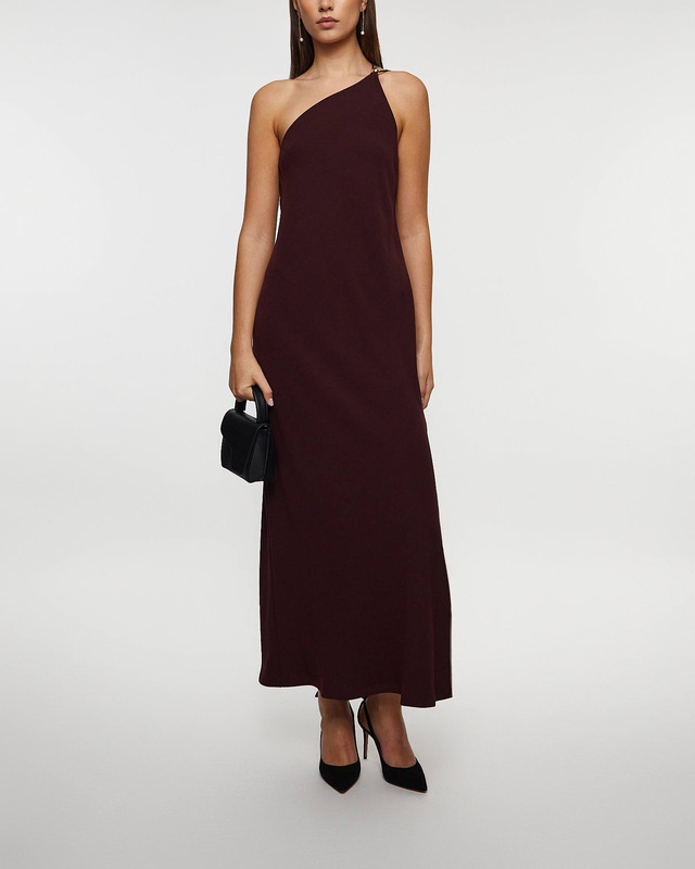 Vince Dress One Shoulder Jewel Spere  Röd US 8 (EUR 40)
