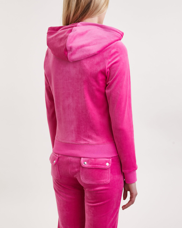 Juicy Couture Hoodie Classic Velour Zip Rosa XL