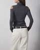 Wakakuu Icons Top Merino Wool Sania Cut Out Grey XS