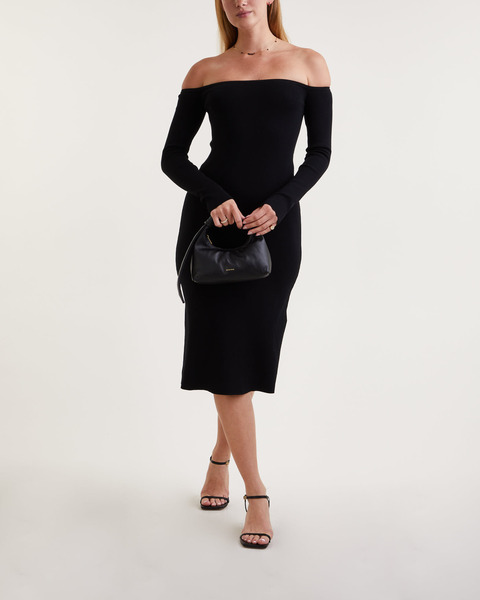 Dress Off Shoulder Knit Svart 2