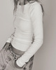Éterne LONG SLEEVE FITTED TOP Creme S