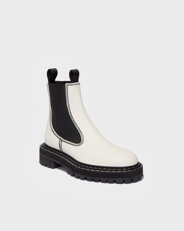Proenza Schouler Boots Lug Sole Chelsea Natural EUR 36