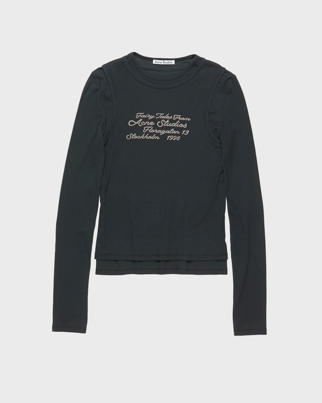 Acne Studios T-shirt Long Sleeve Layered Black XS