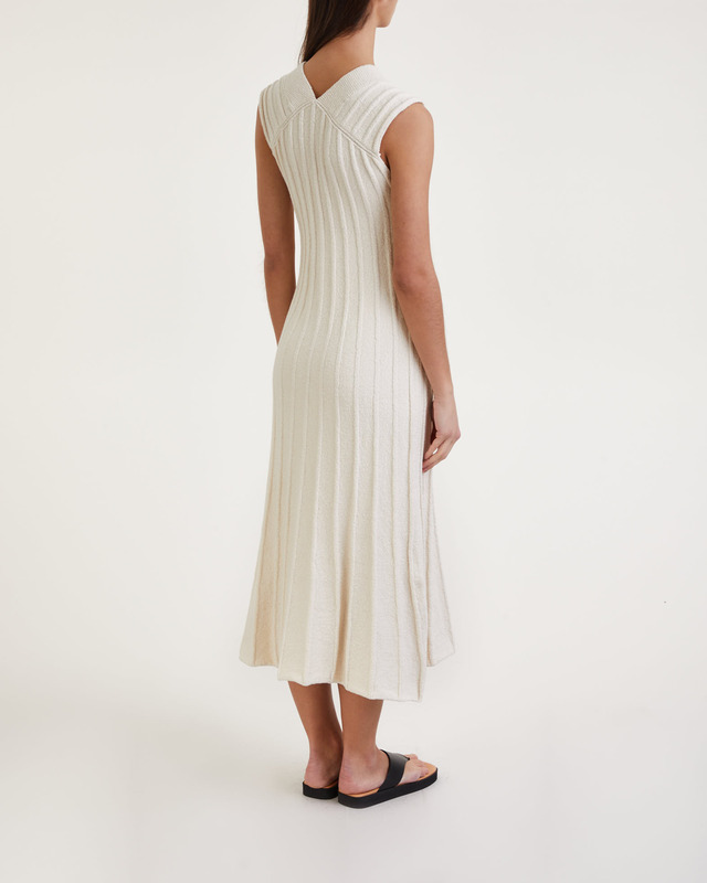 Dagmar Klänning Wide Rib Ivory M