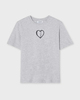 CLOEYS T-shirt heart grey Ljusgrå XS
