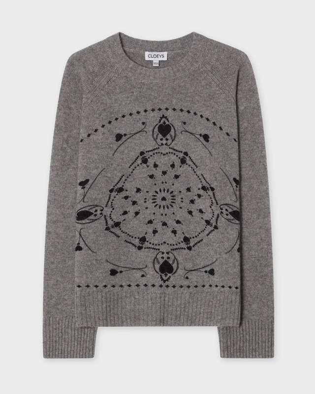 CLOEYS Sweater Bandana Cashmere Grå XS-S