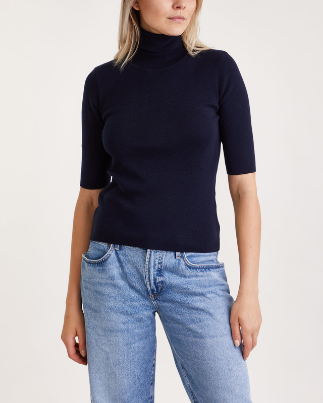 Filippa K Topp Merino Elbow Sleeve Navy M