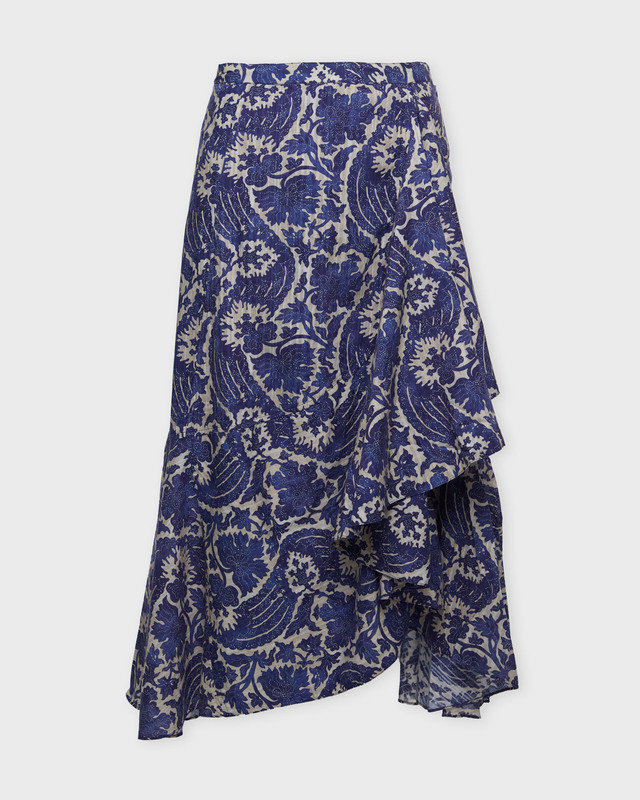 Ulla Johnson Skirt Sabina Faux Wrap  Blue US 10 (EUR 42)