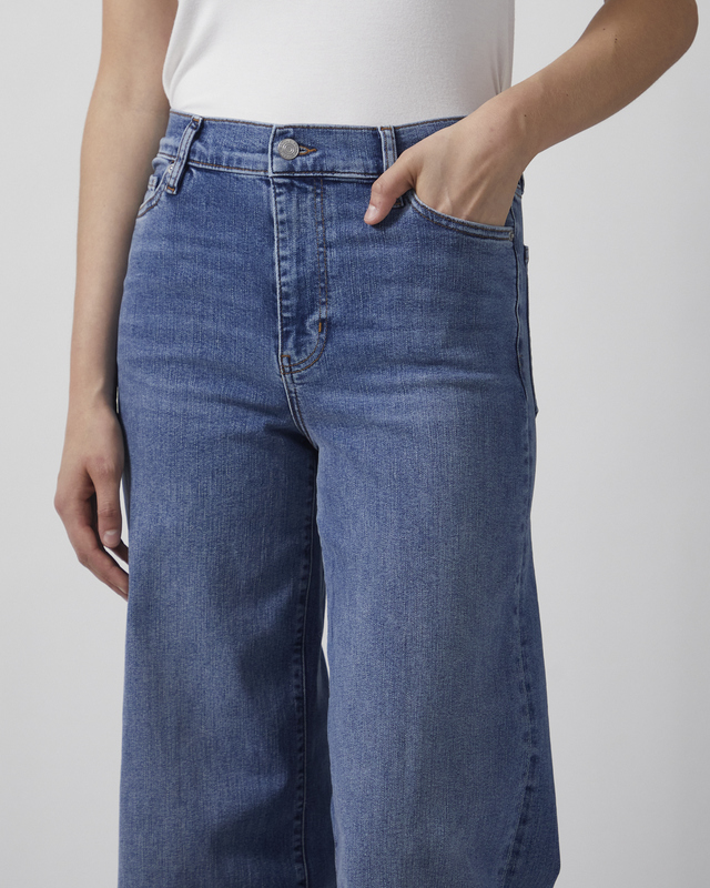 Frame Jeans Le Slim Palazzo Long Gossamer Washed Blue 28