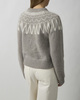 Soft Goat Sweater Brushed Fair Isle Crewneck Greige S