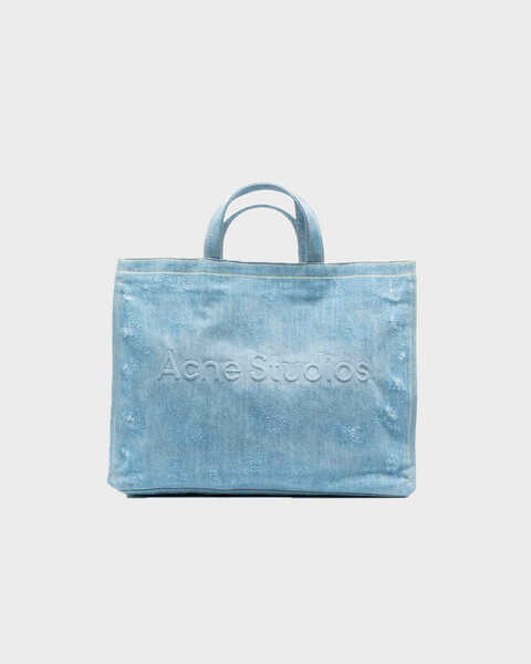 Bag Logo Shopper Destroyed Denim Light blue 1