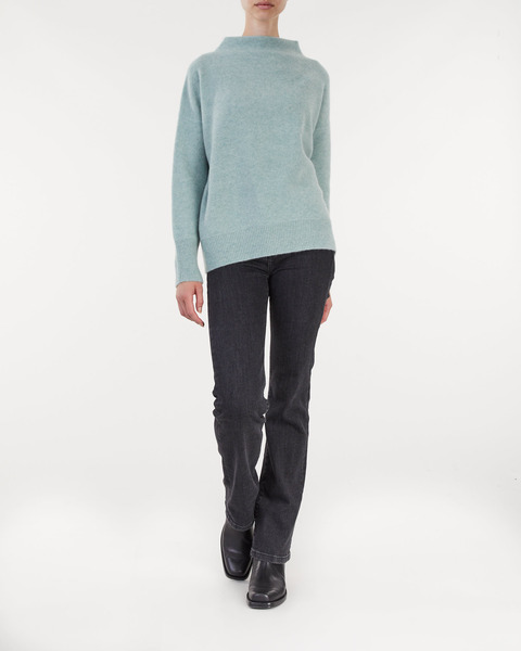 Cashmeretröja Boiled Cashmere Funnel Neck Pullover Mint 2
