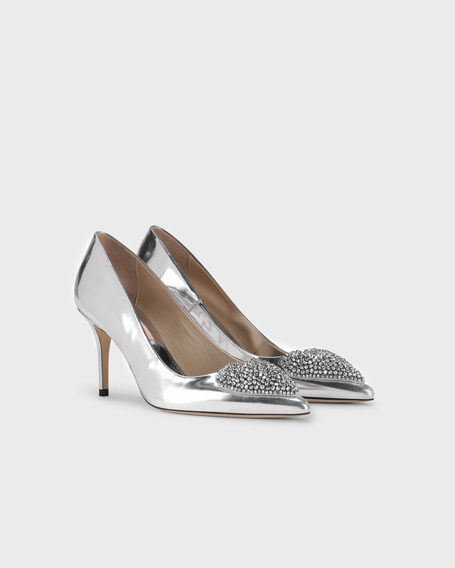Custommade Klackskor Aljo Metallic Silver EUR 38