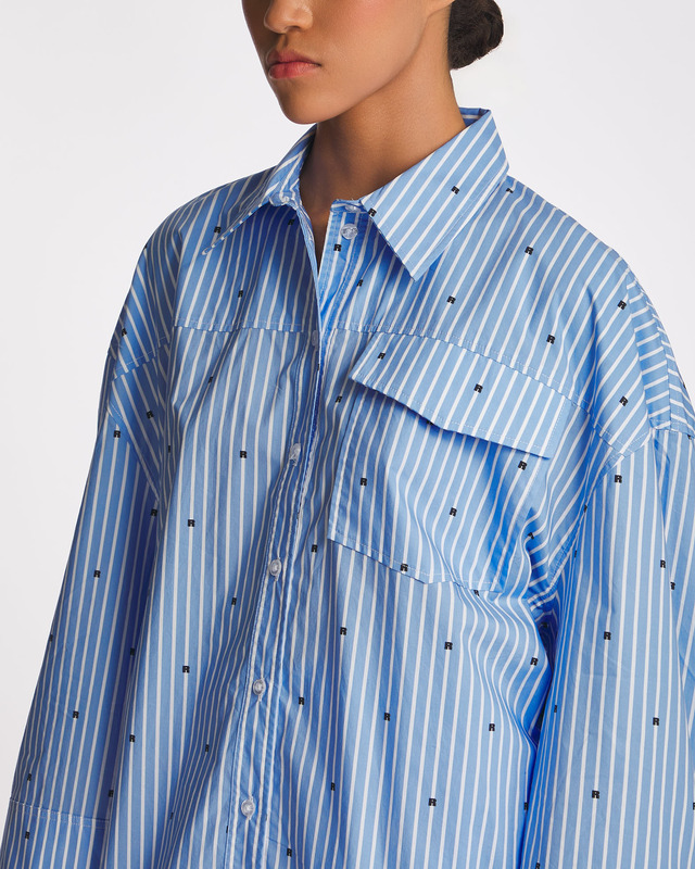 ROTATE Birger Christensen Shirt Oversized Blue 34