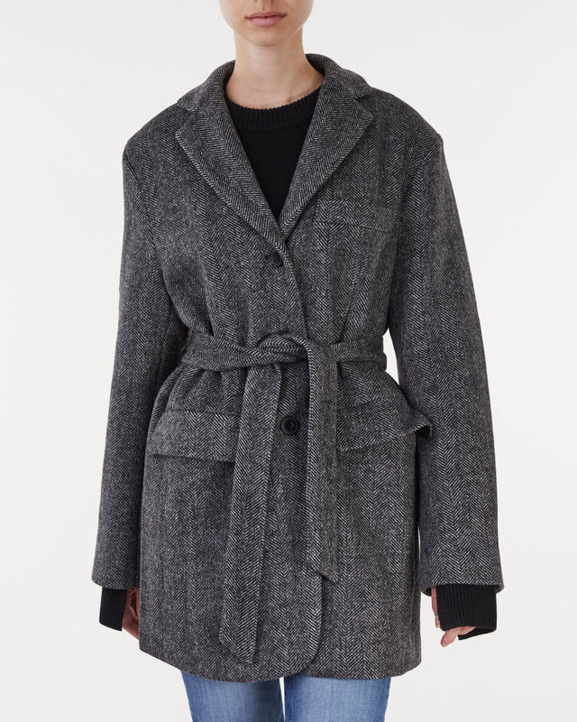 MEOTINE Jacka Emily Jacket Long  Svart/grå S-M