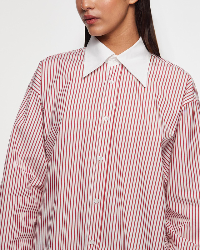 Filippa K Shirt Striped Cotton White 38