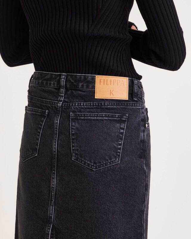 Filippa K Kjol Denim Midi Charcoal 32