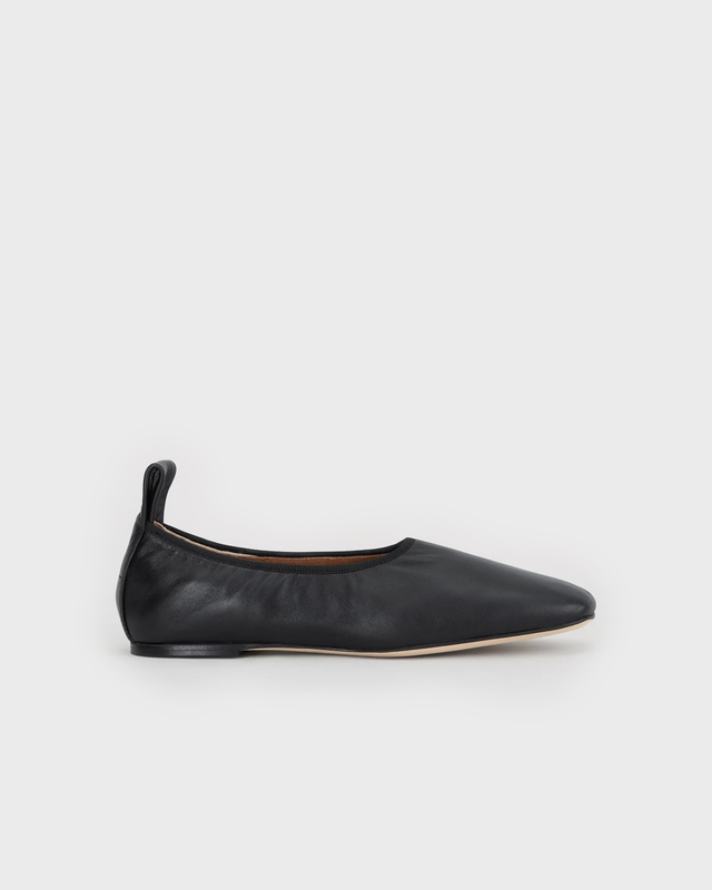 ATP Atelier Slip-on Ballerina Brindisi Black Nappa Svart EUR 38