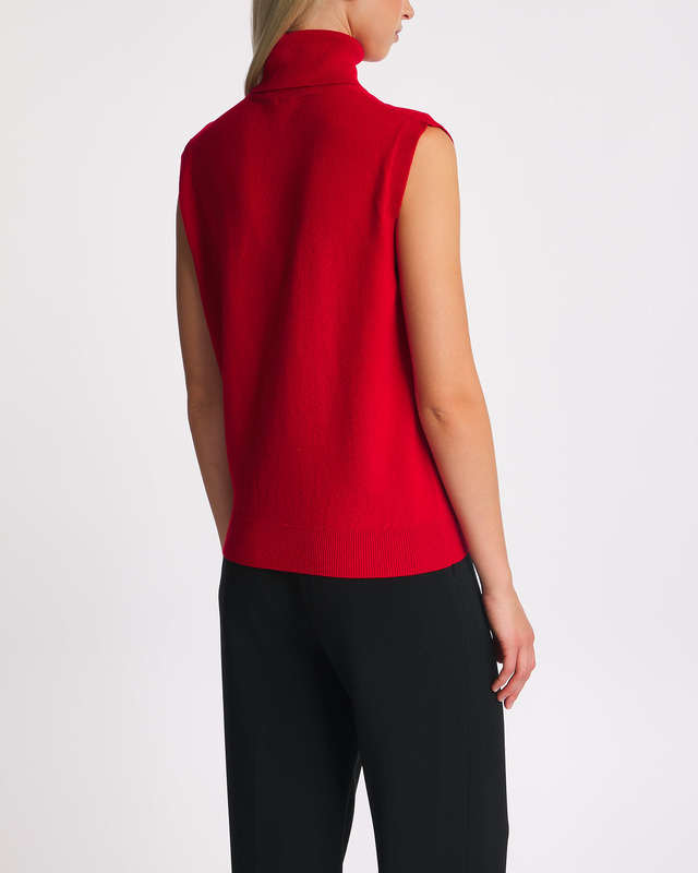 RÓHE Top Sleeveless Turtleneck Röd 36