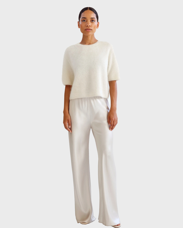 Almada Label  Cashmere T-Shirt Fei Brushed Creme XS