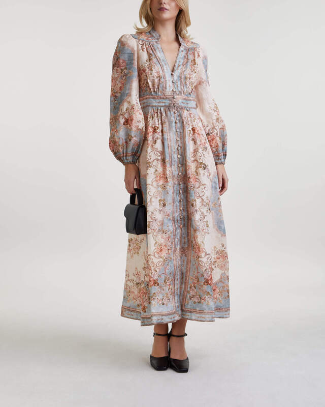 Zimmermann Dress August Plunge Midi Skye blue 0 (XS-S)