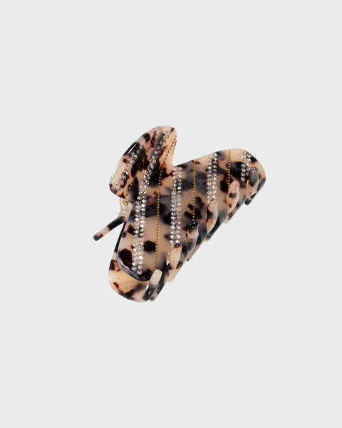 Hårklämma Carver Crystal Claw Leopard ONESIZE 1