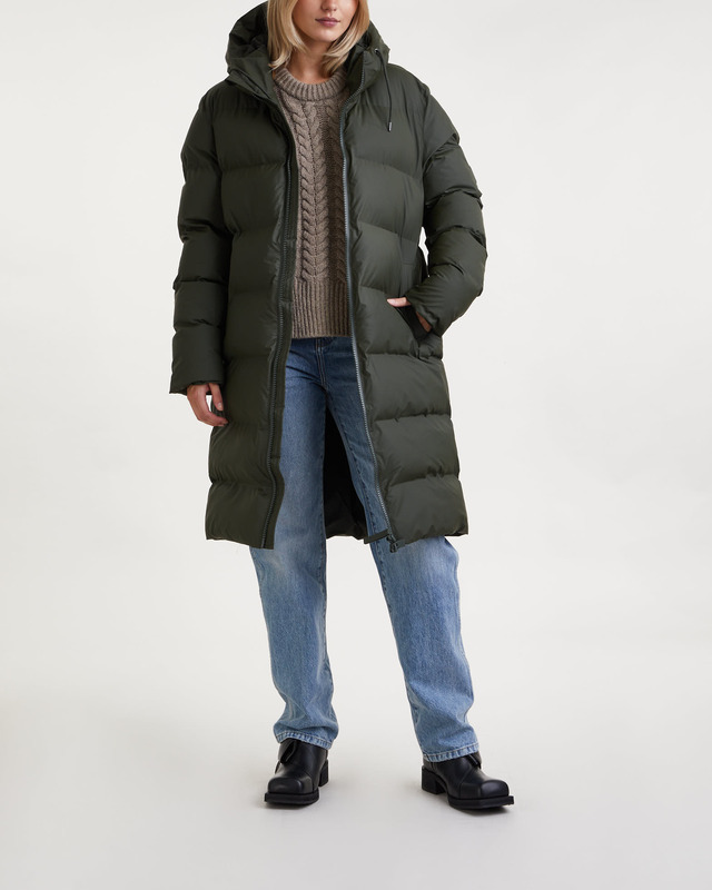 Rains Jacka Alta Long Puffer  Grön S