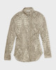 Acne Studios Skjorta Printet Button-Up Grå 40