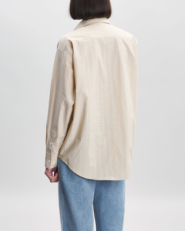 Filippa K Skjorta Stripe Poplin Gul 38