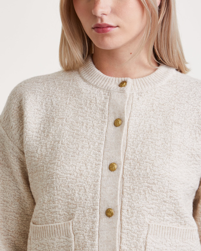 Dante6 Fancy Bouclé Kofta Beige M