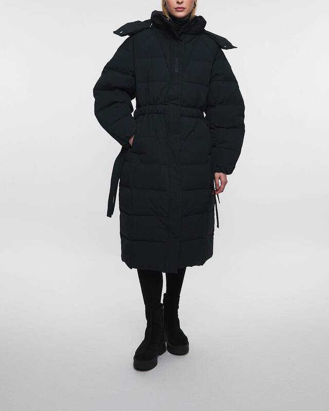 GANNI Jacka Tech Seersucker Puffer Svart XXS/XS