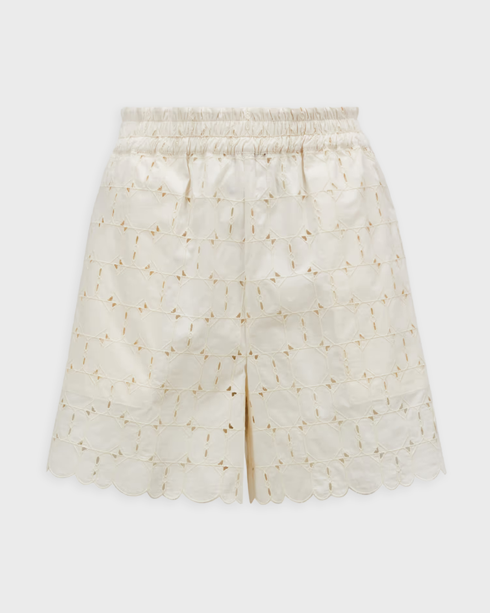Moncler Women's Natural Shorts Broderie Anglaise It 44 (Eur 38)
