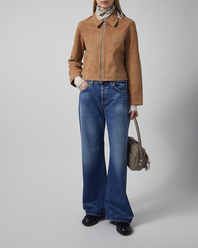 NEUW Jacket Suede Zip Tan M