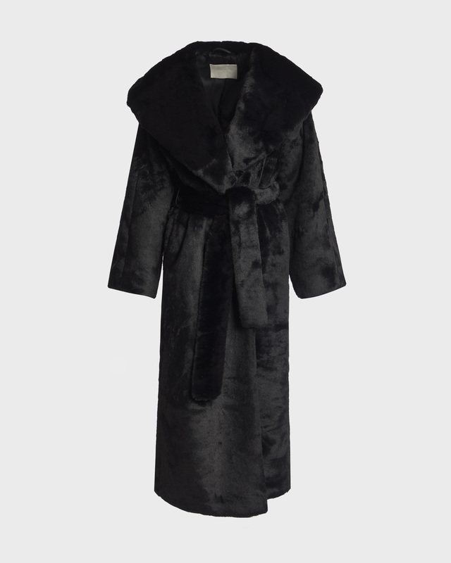 Wakakuu Icons Coat Paris Faux Fur Black S