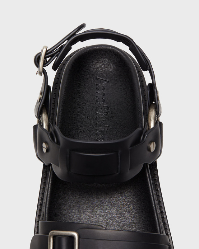 Acne Studios Sandaler Buckle Leather Svart EUR 41