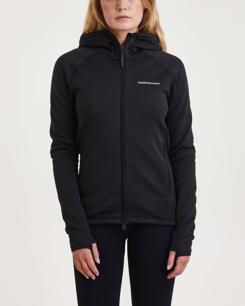 Jacket W Chill Light Zip Hood Svart 1