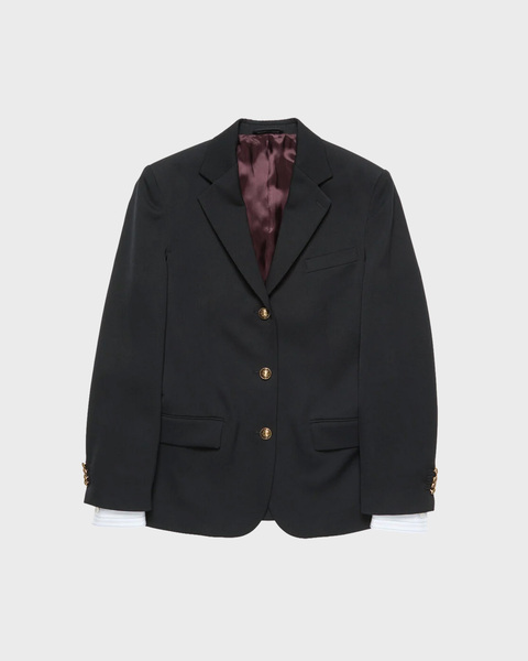 Blazer Wool Layered Navy 1