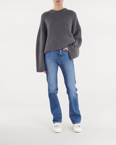 Sweater Fluffy Jumper Grå 2