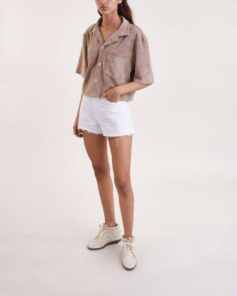 Shirt Terry Cropped  Beige 1