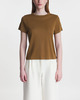 KHAITE T-Shirt Samson Satin Jersey Toffee L
