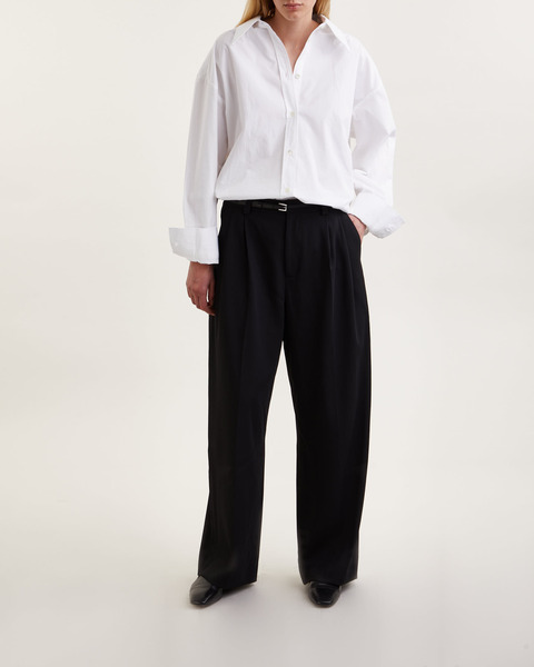 Relaxedfit pleated trousers Svart 1