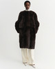 Almada Frakke Gemma Fur Leather Chocolate M