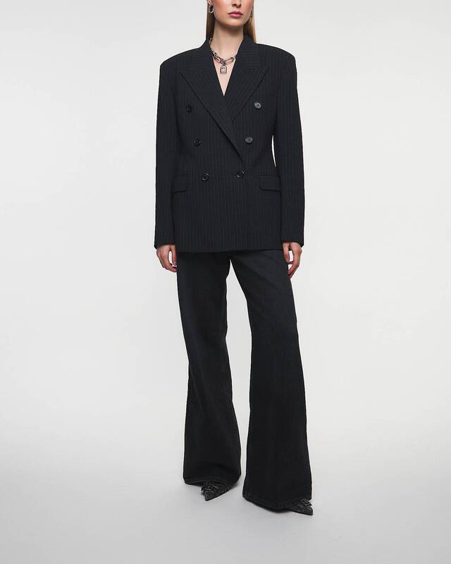 Acne Studios Kavaj Pinstripe Double Breasted  Svart 38