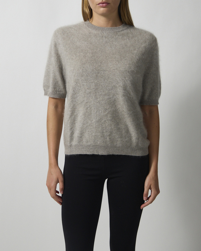 Soft Goat T-skjorte Brushed Short Sleeve Greige L
