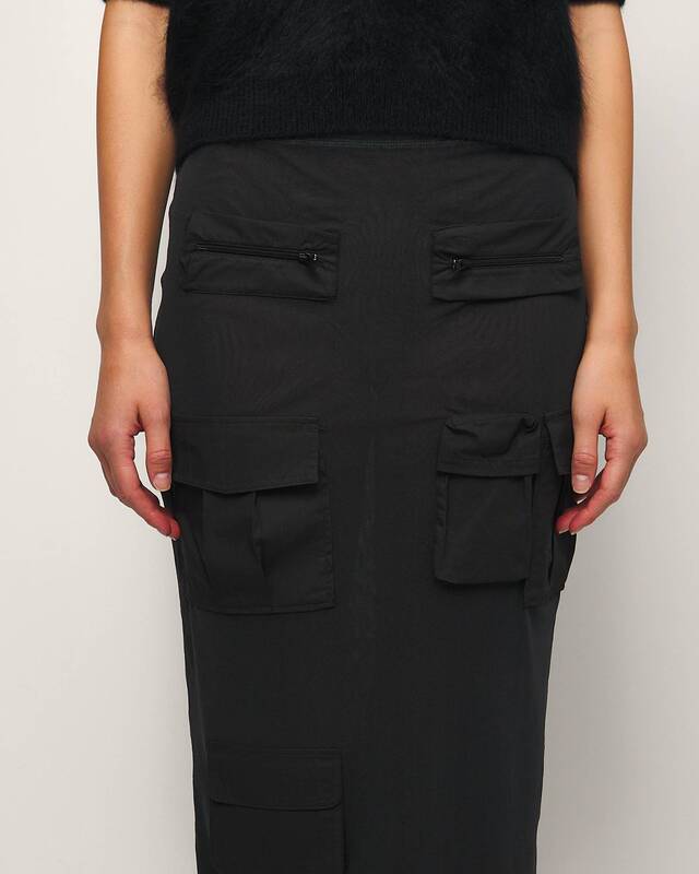 Acne Studios Skirt Cargo Mesh Midi Anthracite L