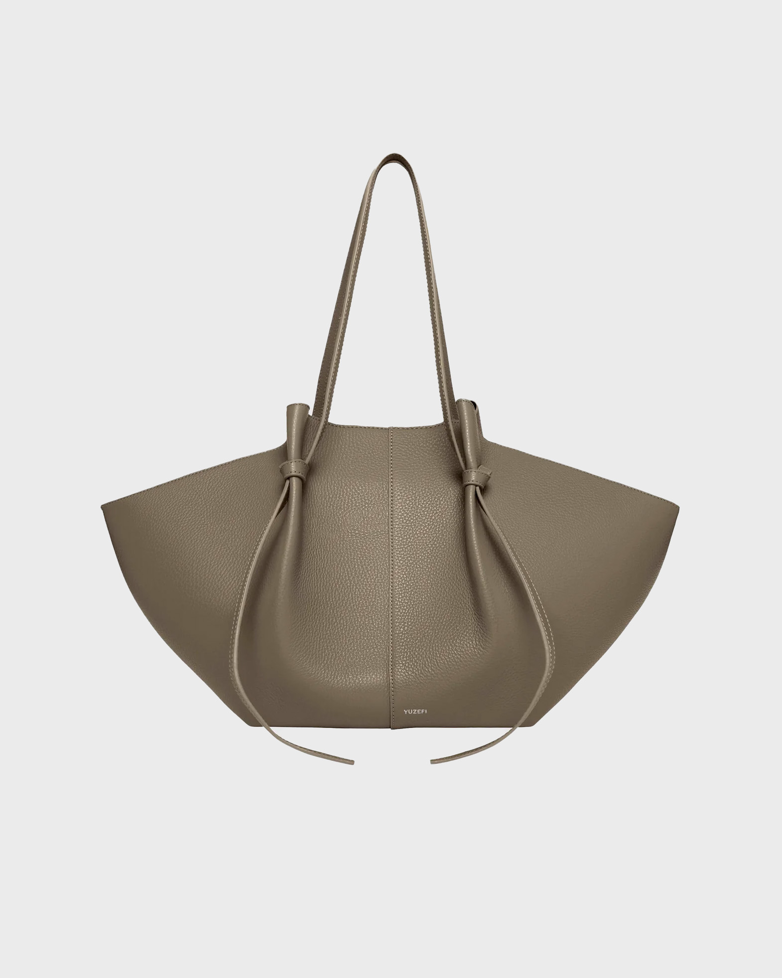 Yuzefi Women's Taupe Bag Large Mochi Pebble Grain Onesize